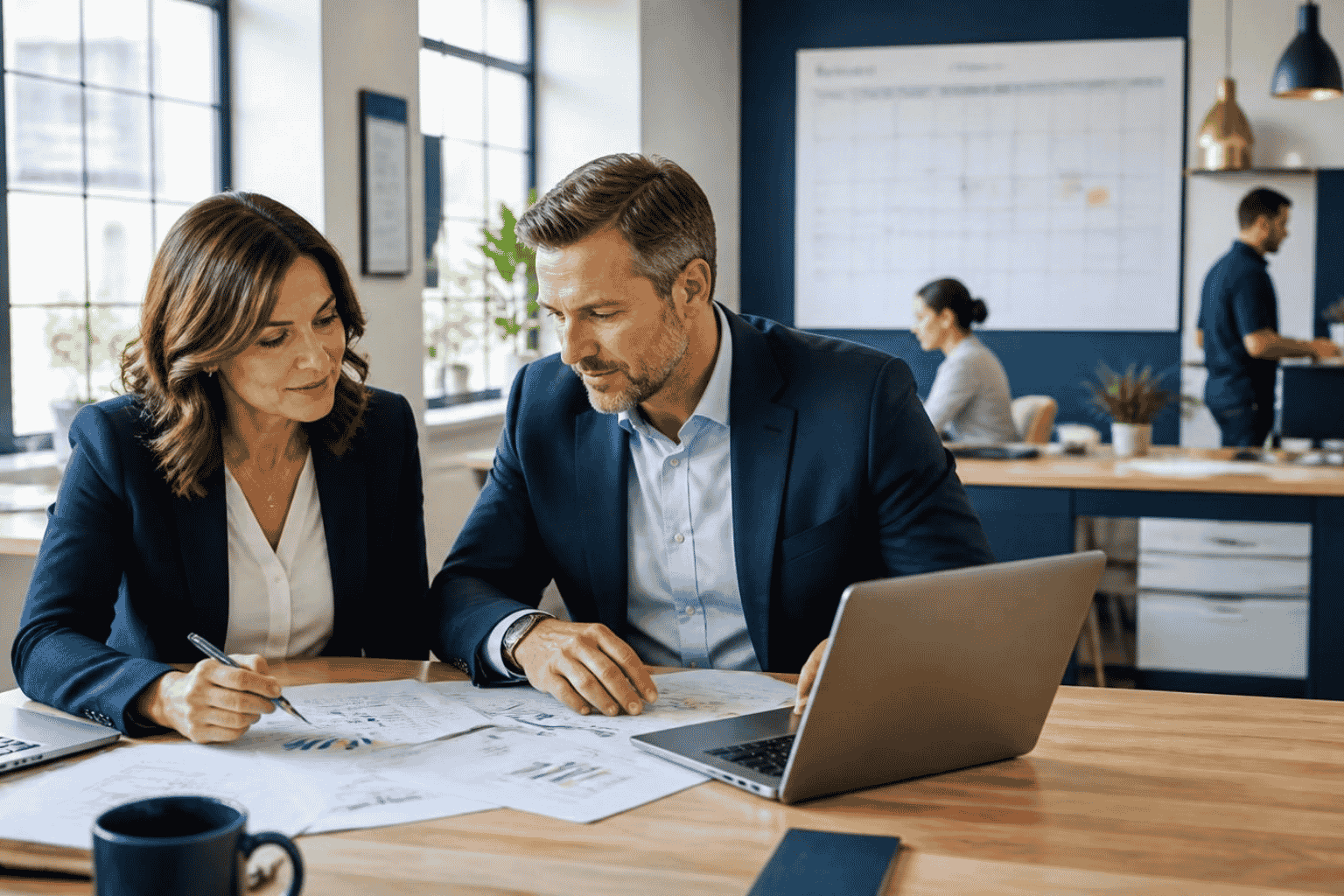 Business owner preparing credit revenue cash flow and debt information for a Q4 2026 funding need