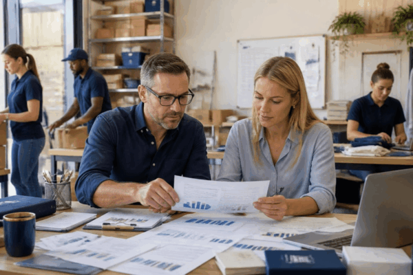 Seasonal business owner preparing working capital for inventory and payroll needs