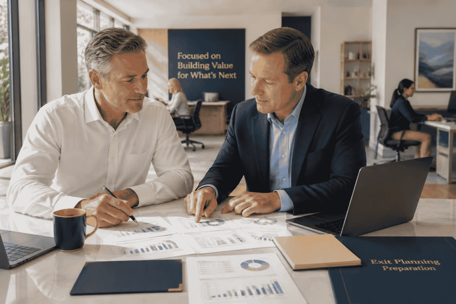 Business seller reviewing existing debt and buyer financing requirements before a sale