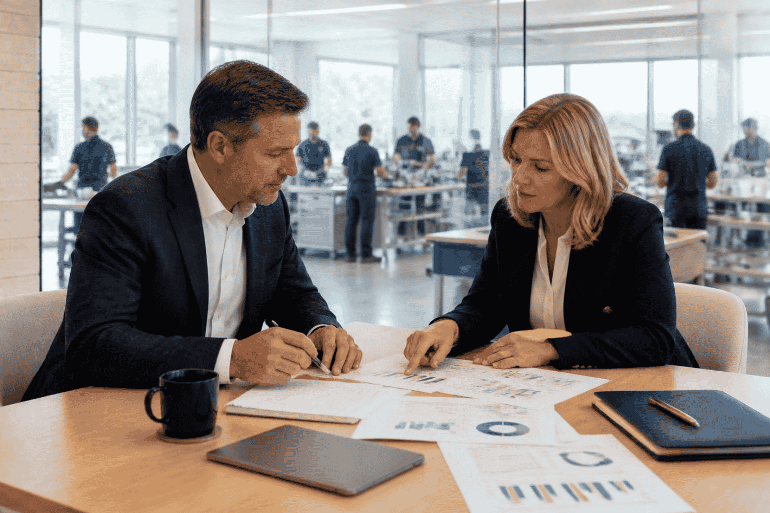 Business buyer comparing purchase price cash flow and acquisition financing before making an offer