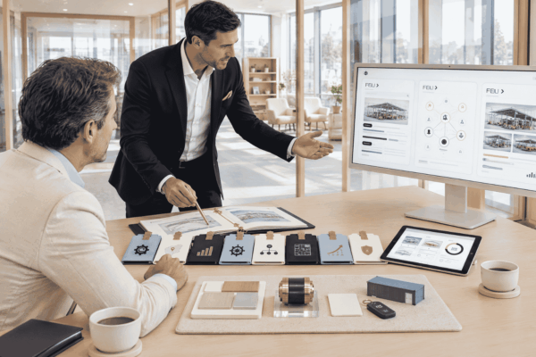 Seller and listing specialist optimizing a business-for-sale listing for search and qualified buyer discovery