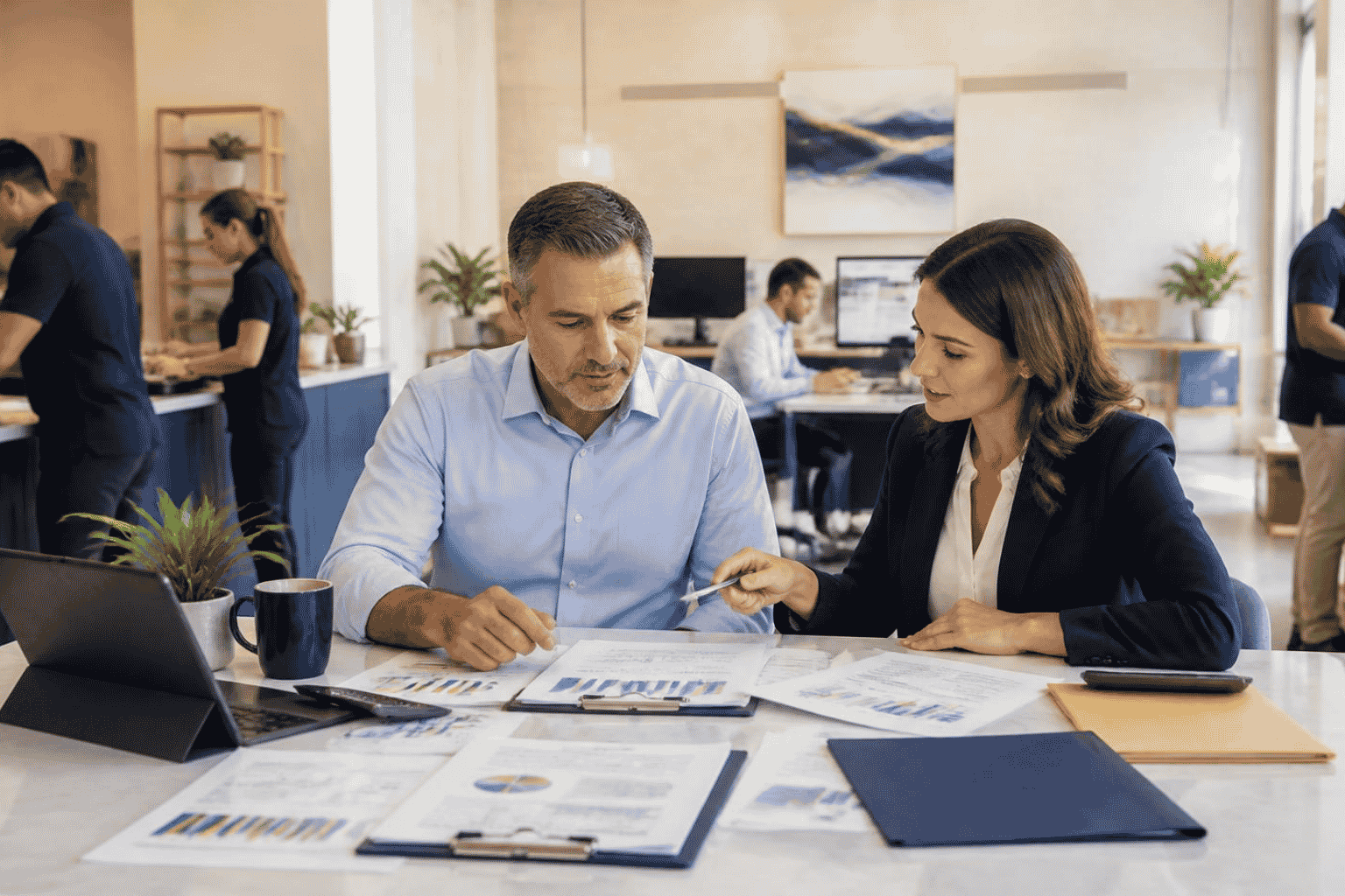 Business owner reviewing working capital and debt before preparing a company for sale