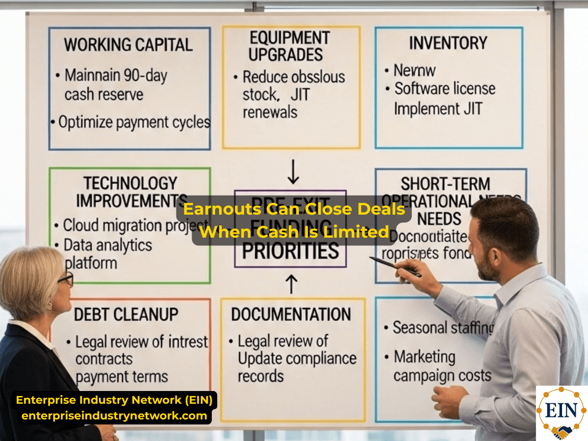 Business funding before selling a company, showing how working capital, equipment upgrades, refinancing, and operational improvements may support business sale readiness.