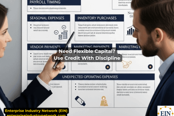 Business line of credit for short-term cash-flow needs such as payroll, inventory, vendor payments, seasonal expenses, and working capital.
