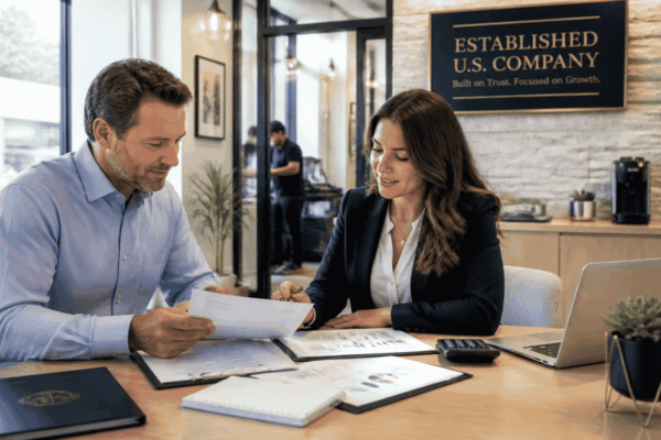Established business owner reviewing an EIN based business funding request with more than two years of history and strong revenue