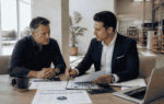 Business owner reviewing commercial real estate financing and business credit requirements