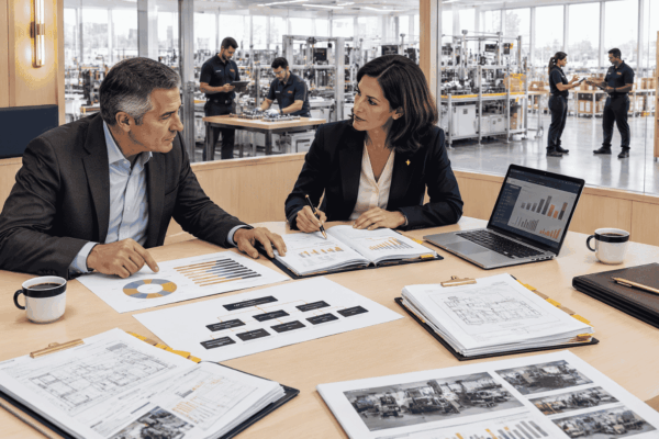 Business owner and broker preparing a company for a potential sale in 2027