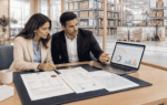 Business owner reviewing purchase order financing for supplier costs on a large customer order